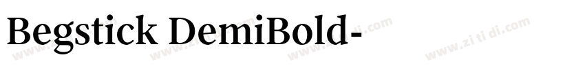 Begstick DemiBold字体转换